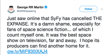 George RR Martin wants to Save The Expanse